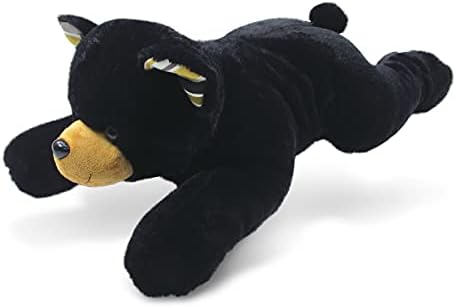 DolliBu Plush Black Bear Block Pillow