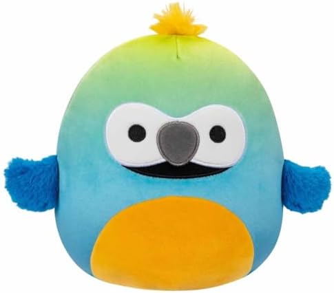 Squishmallows 75-inch Plush Macaw Parrot with a Realistic Branch Design