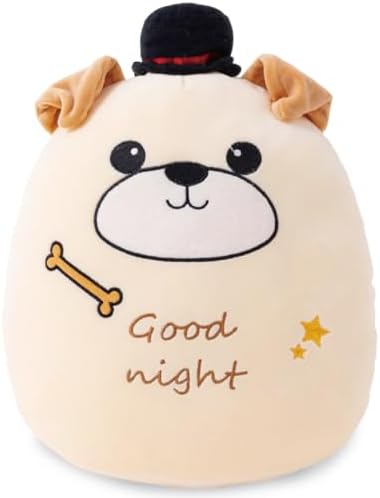 12-Inch cuddly dog plush pillow for adults children