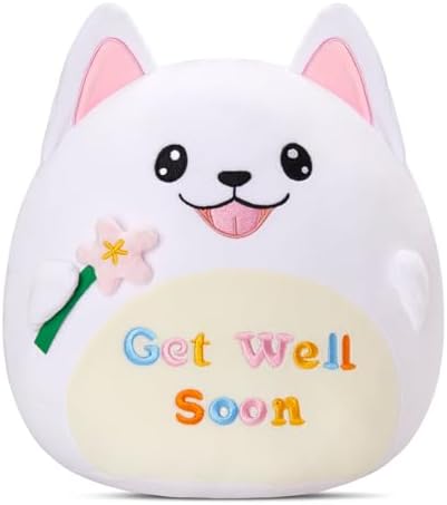 13 Inch Samoyed Dog Get Well Soon Plush Pillow