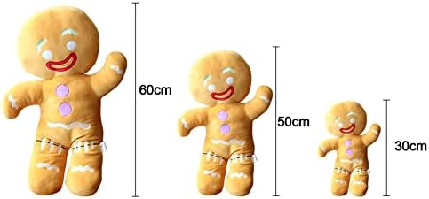 Walbest Gingerbread Man Plush Toy Christmas Decor Throw Pillow