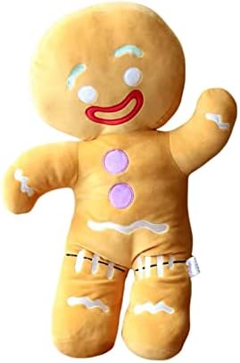 Walbest Gingerbread Man Plush Toy Christmas Decor Throw Pillow