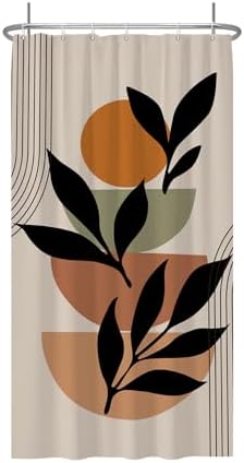 Baocicco Boho Mid Century Shower Curtain Set with Hooks