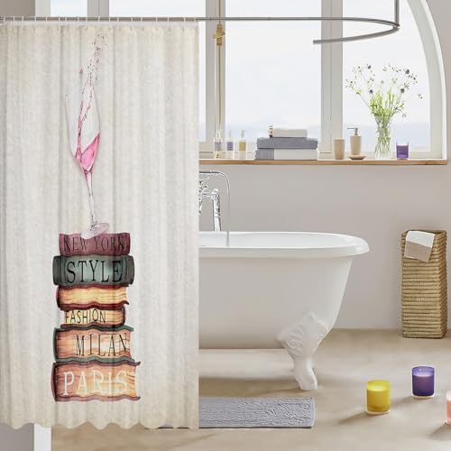 Eroseual 78x72 shower curtain set modern design waterproof 12 hooks