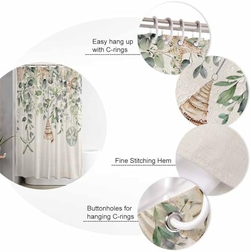 Coastal Eucalyptus Bath Shower Curtain Set