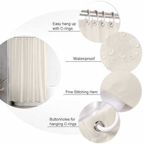 ZOE GARDEN 72x72 Minimalist Bathroom Set