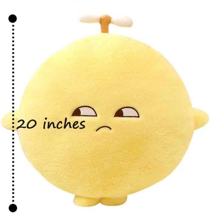 Tiny Lemon Plush Pillow Cozy Sofa Cushion for Reading or Relaxing