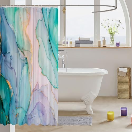 Feelyou 72 Marble Bath Curtain