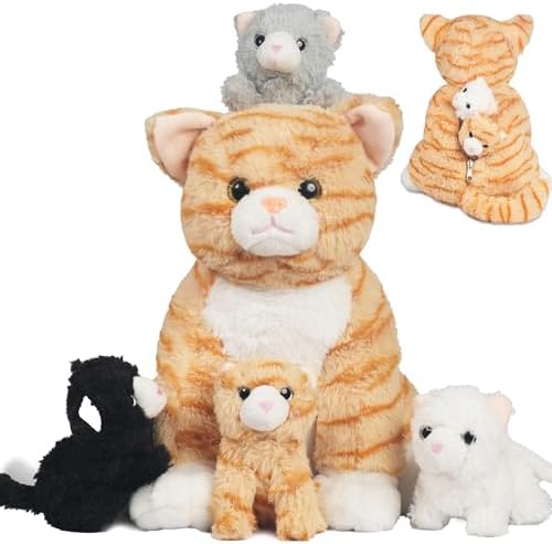 Stuffed Cat with Surprise Kittens
