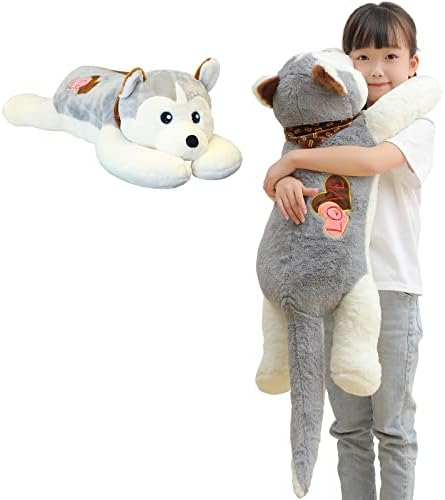 Big Comfy Husky Dog Plush Toy for Kids and Adults 32-inch