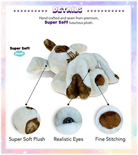 DolliBu Plush Dog Bed Soft Huggable Laid-back Educational