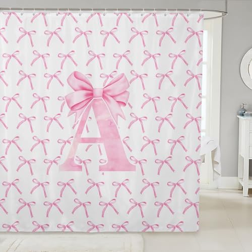 Stylish Cartoon Bowknot Shower Curtain Set
