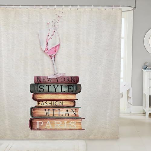 Eroseual 78x72 shower curtain set modern design waterproof 12 hooks