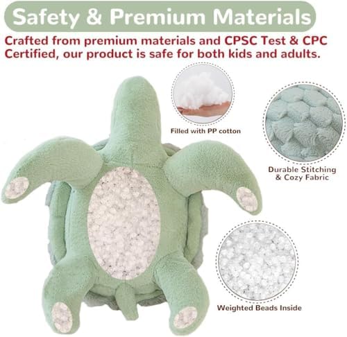 15 Weighted Turtle Plush Pillow Toy for Adults Luxury Gift