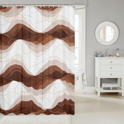 Kids Geometric 72x72 Gradient Rose Beige Shower Curtain Set