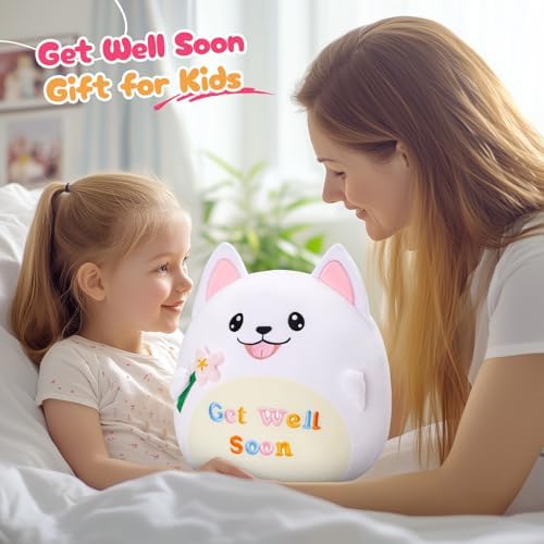 13 Inch Samoyed Dog Get Well Soon Plush Pillow