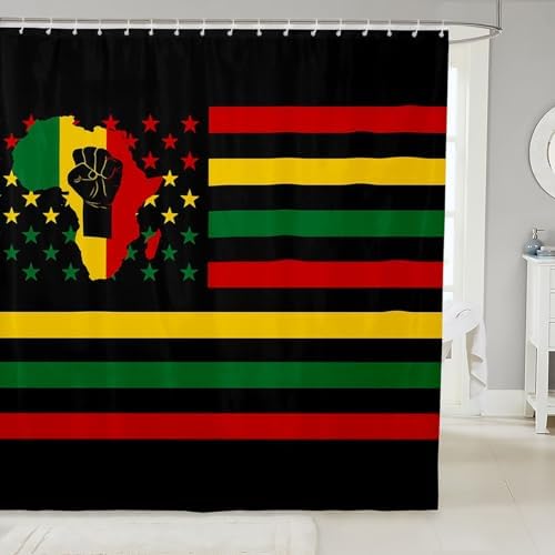 Perfect Juneteenth Shower Curtains for Bathroom Decorations