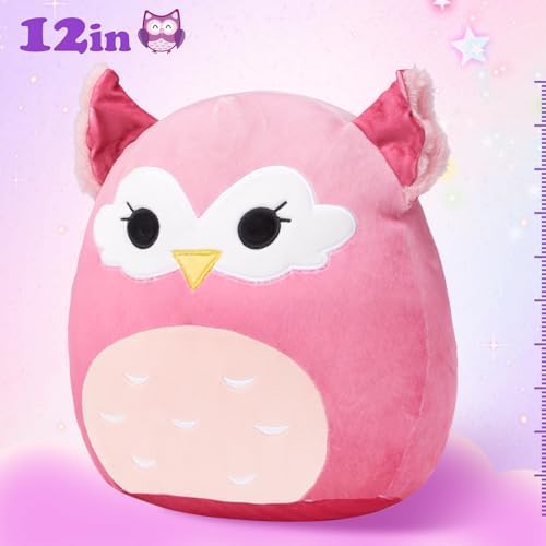 Cute Owl Plush Pillow with Mask Soft and Fun