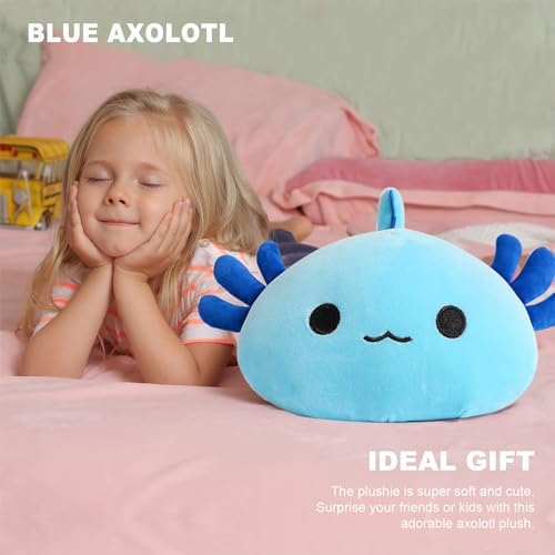 Onsoyours Blue Axolotl Plush Pillow 19 Inch Cute Stuffed Animal