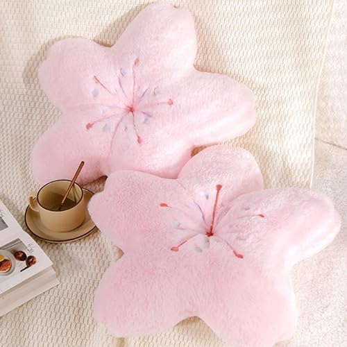 Cherry Blossom Plush Pillow - Kawaii Design