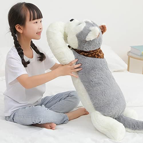 Big Comfy Husky Dog Plush Toy for Kids and Adults 32-inch