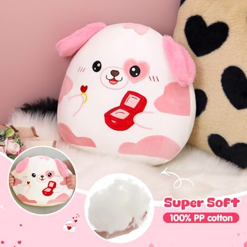 CUTE 12 HEART SHAPED PUPPING STUFFED ANIMALS for Valentines Gift