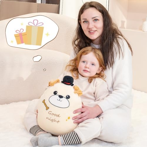 12-Inch cuddly dog plush pillow for adults children