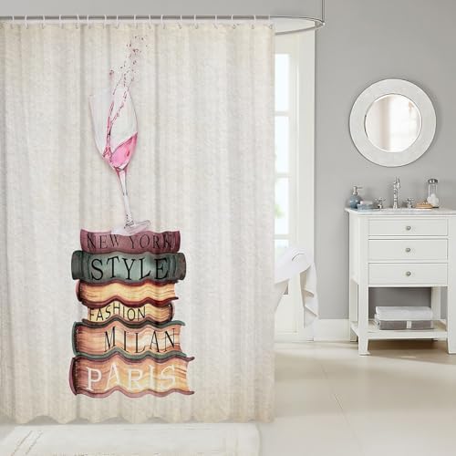 Eroseual 78x72 shower curtain set modern design waterproof 12 hooks