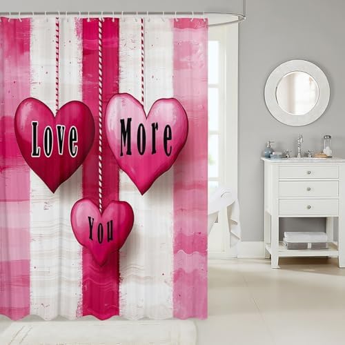 Swoop Valentines Day Bath Fun Curtain