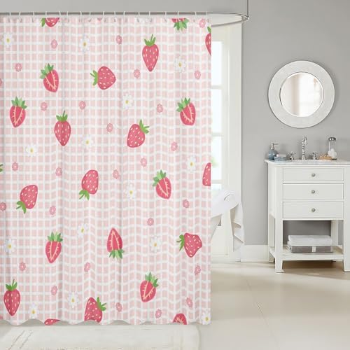 Cartoon Strawberry Shower Curtain
