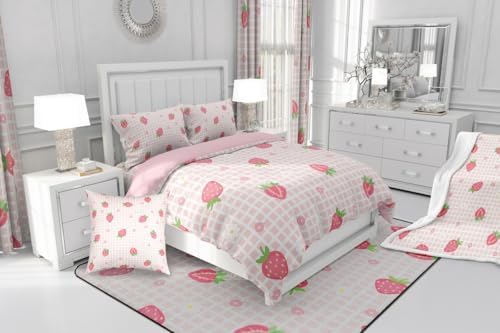 Cartoon Strawberry Shower Curtain