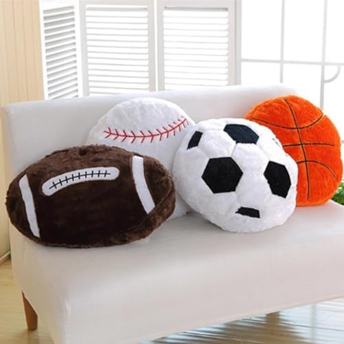 OUKEYI Orange Basketball Plush Pillow 14inch