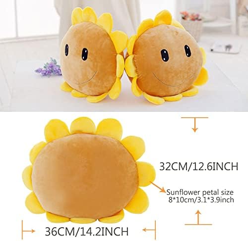 Sunflower Plush Pillow Perfect Hand Warmer Cozy Toy Doll for Sofa Bed