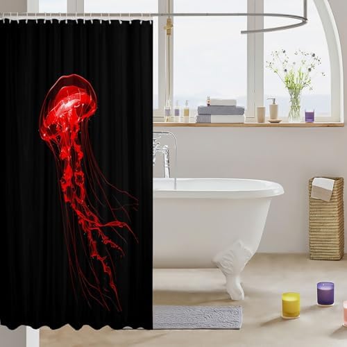 Fun Jellyfish Shower curtain for Kids Ocean-Themed Durable Washable