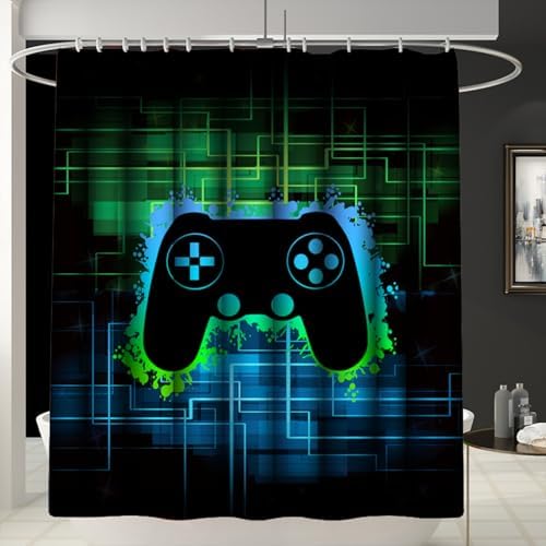 Game Controller Shower Curtain Set 4-Piece