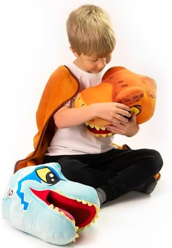 Jurassic World Dino Head Armrest Buddy Stuffed Plush Traveling Toy