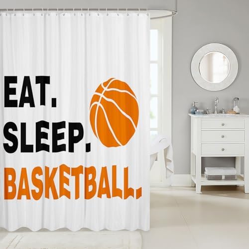 Feelyou Basketball Shower Curtain Gymnastics Kids Washable Bath