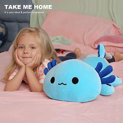 Onsoyours Blue Axolotl Plush Pillow 19 Inch Cute Stuffed Animal