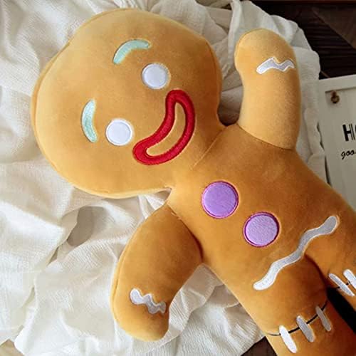 Walbest Gingerbread Man Plush Toy Christmas Decor Throw Pillow