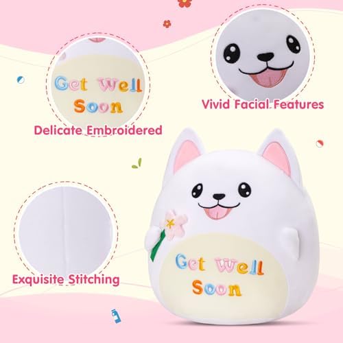 13 Inch Samoyed Dog Get Well Soon Plush Pillow