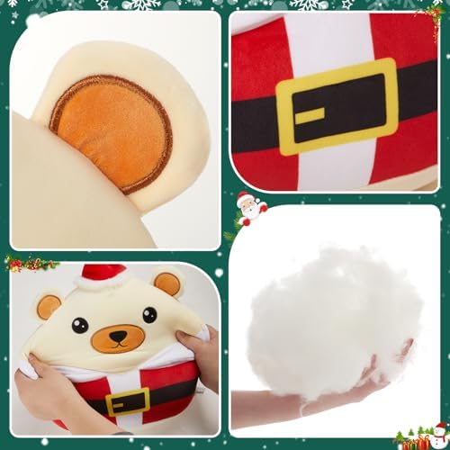 Cozy Bear Christmas Plush Pillow Perfect Cuddle Buddy