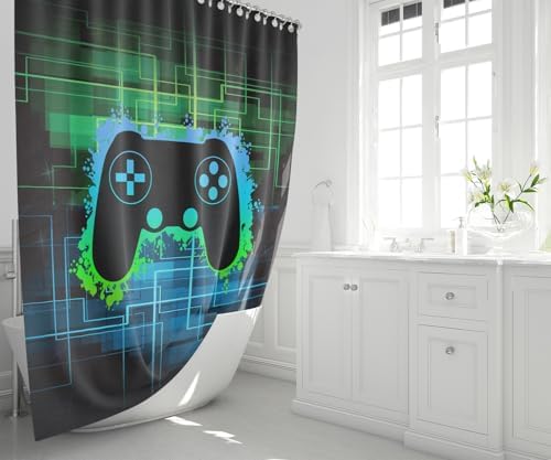 Game Controller Shower Curtain Set 4-Piece