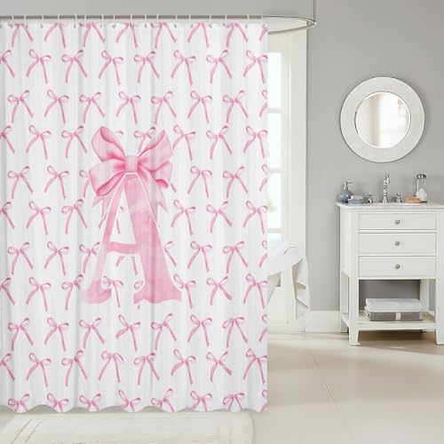 Stylish Cartoon Bowknot Shower Curtain Set
