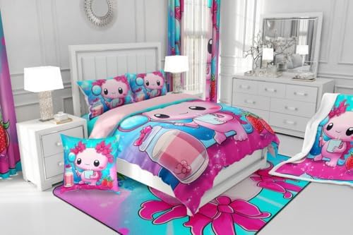 Elegant Pink Salamander Shower Curtain for Kids 72x84
