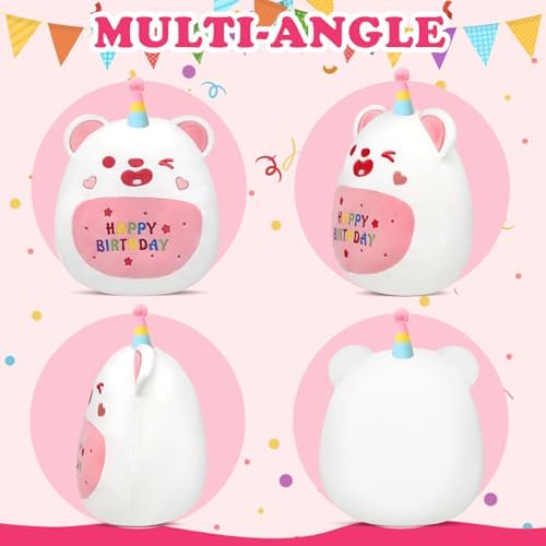 Birthday Bear Plush Pillow Toy