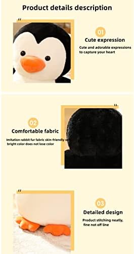 Perfect for Kids Adults 12 inch Stuffed Animal Penguin Pillow