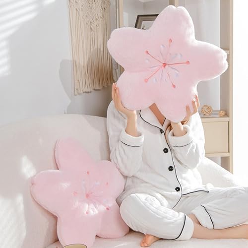 Cherry Blossom Plush Pillow - Kawaii Design