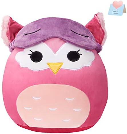 Cute Owl Plush Pillow with Mask Soft and Fun