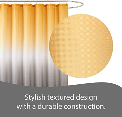 Creative Home Ideas Bath Set Shower Curtains Liners 16-Piece Golden YellowWhiteGrey Ombre