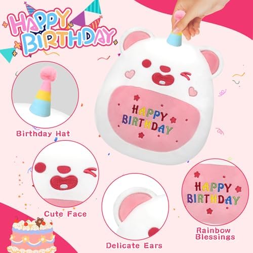 Birthday Bear Plush Pillow Toy